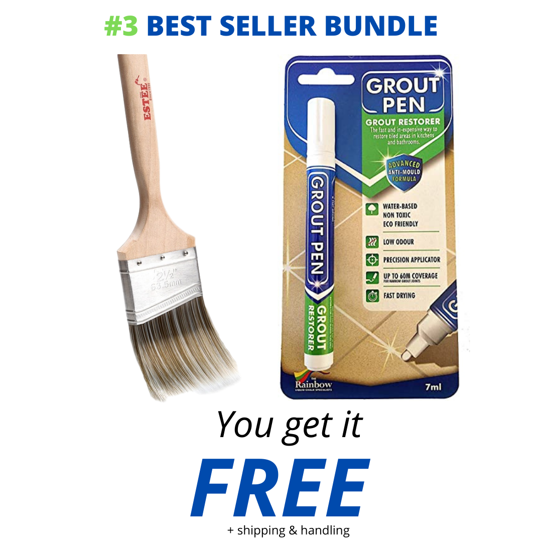 Fixt™ White Grout Pen & ESTEE™ Brush Bundle Free Gift